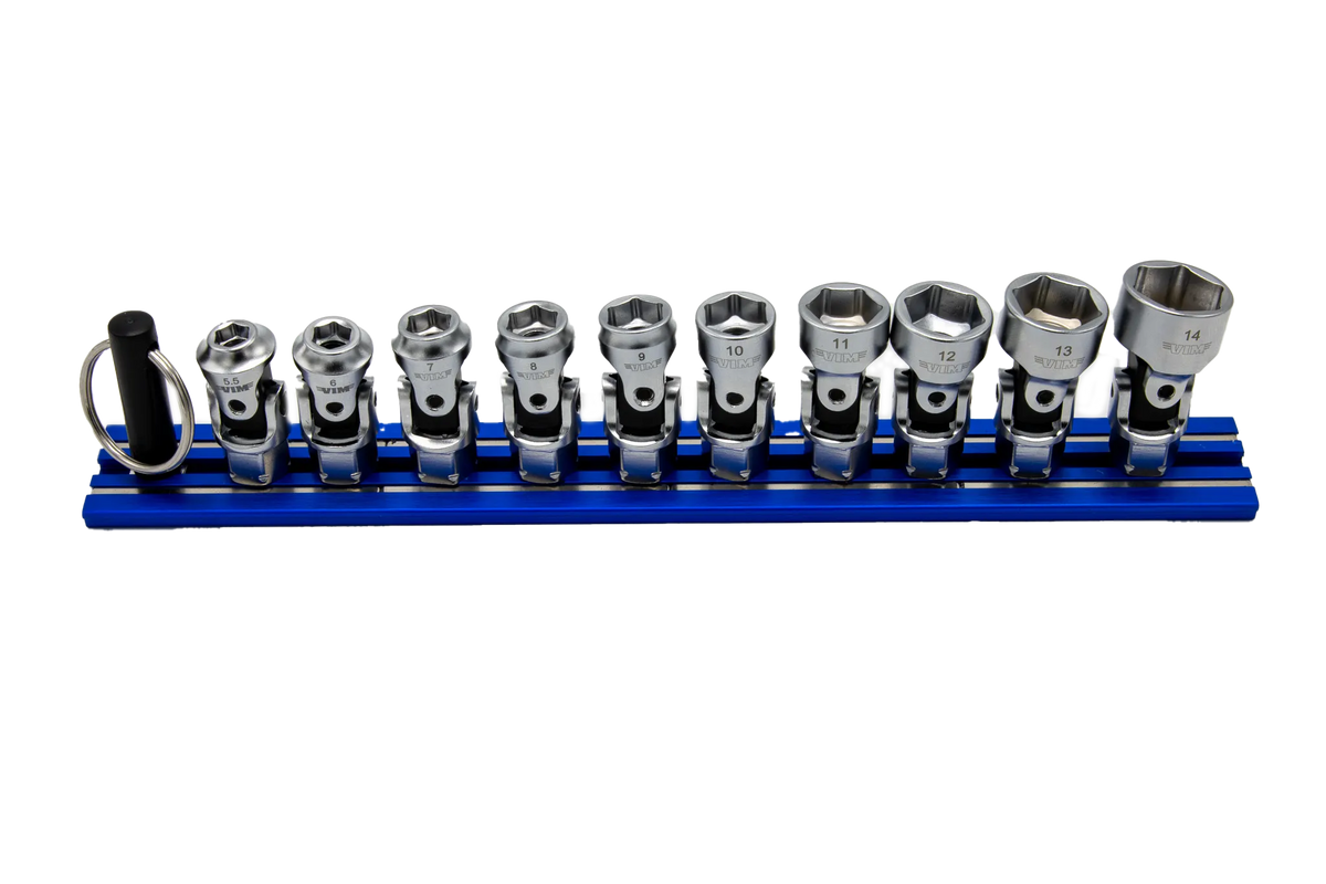 VIM Tools DDSUJM400 10-Piece Dual-Drive Stubby Metric Universal Socket Set