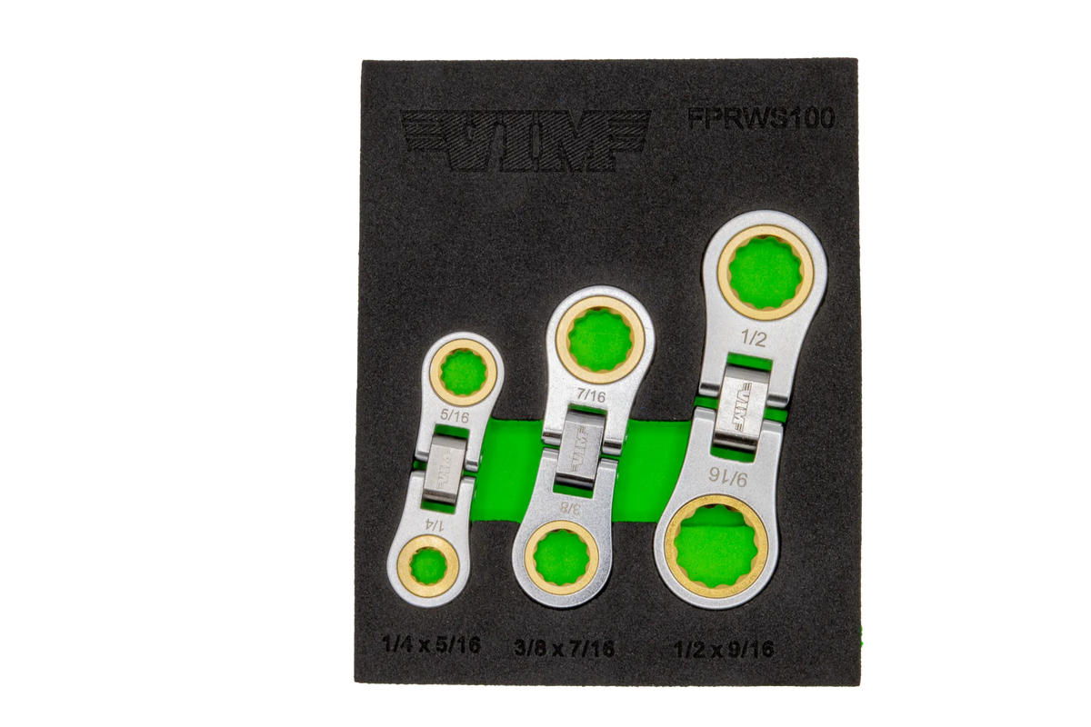 VIM Tools FPRWS100 3-Piece Flex Palm Ratchet - SAE