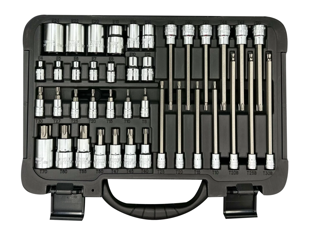 VIM Tools TMS40 40-Piece Elite Torx Master Driver And Socket Set - S2 Steel