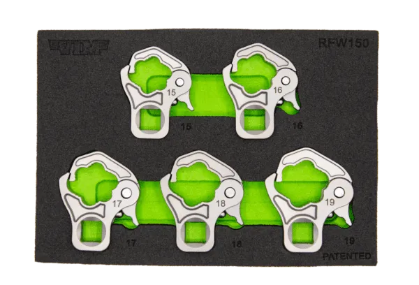 VIM Tools RFW150 5-Piece 3/8" Drive Ratcheting Flare Nut Set (15, 16, 17, 18, 19mm)