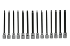 VIM Tools BHXLM100 14-Piece 3/8" Drive Master XL Ball Hex Driver Set, 6" OAL, Includes: 3mm - 10mm, 1/8" - 3/8" - Tool Leaks