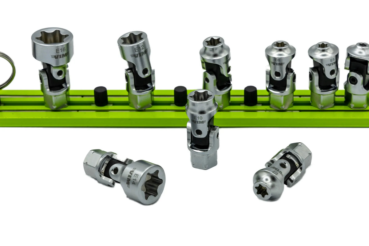 VIM Tools DDSUJET400 9-Piece Dual-Drive Stubby E-Torx Universal Socket Set
