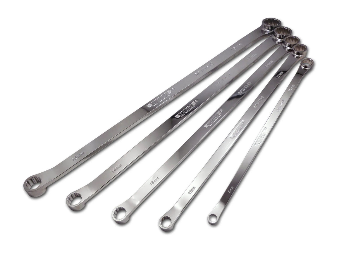 VIM Tools DPW100 Drain Plug Wrench Set, Extra Long 8mm through 19mm