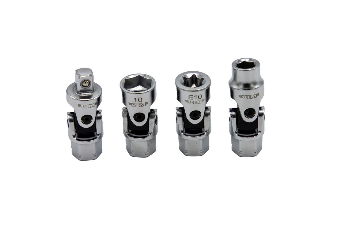 VIM Tools FFDD400K 4-Piece Firm-Flex Dual-Drive 1/4" x 11mm Universal Joint Kit