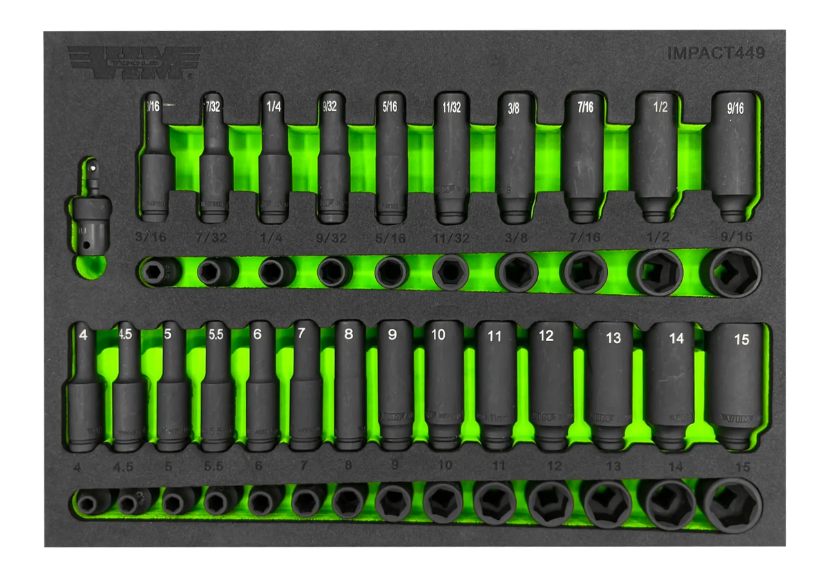 VIM Tools IMPACT449 49-Piece 1/4" impact socket master set