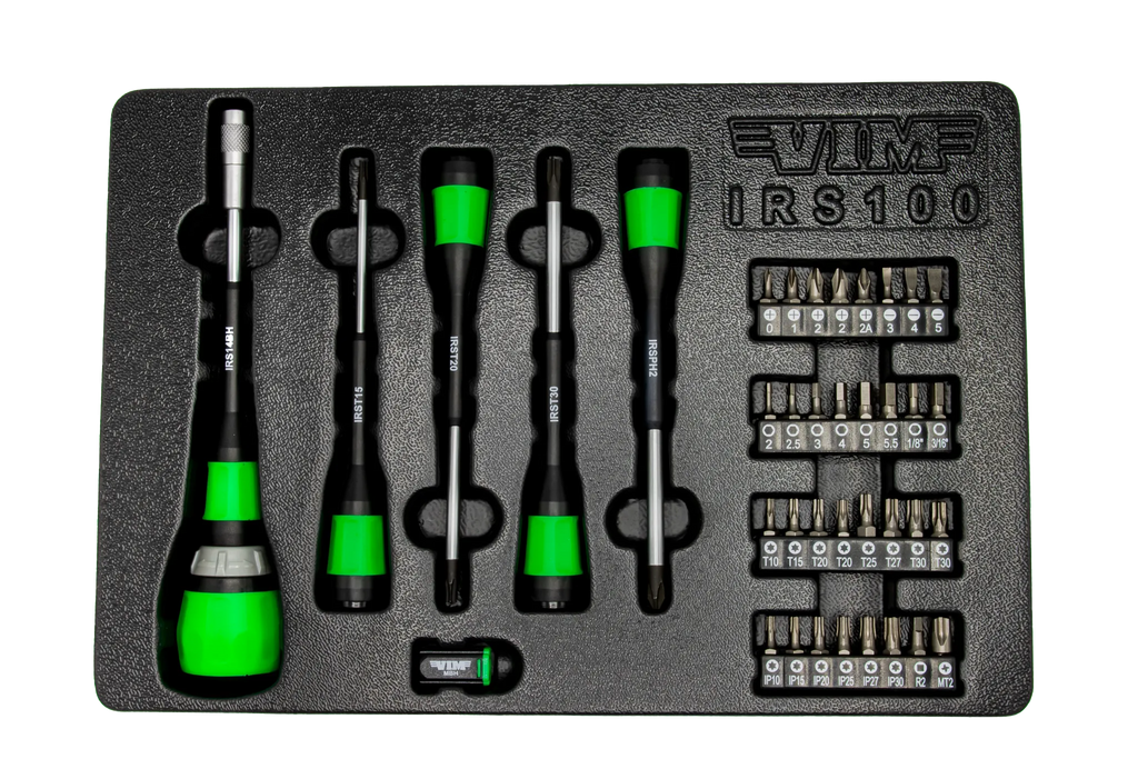 VIM Tools IRS100 39-Piece Interchangeable Ratcheting Screwdriver Master Set - Tool Leaks