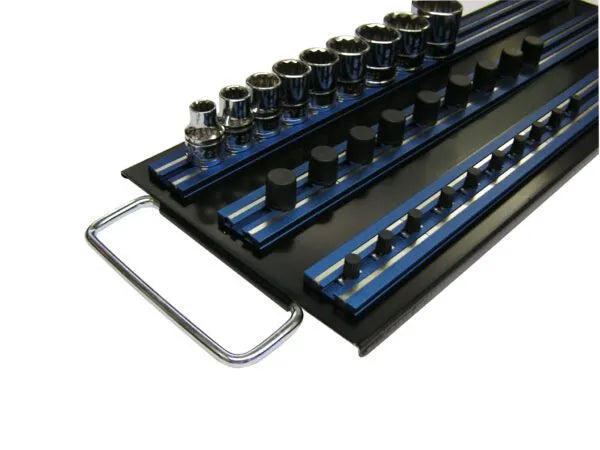 VIM Tools MRTRAY14B Magrail Tray, (3) 14" Blue Magrails, Packaged with 1/4", 3/8" and 1/2" peg pack