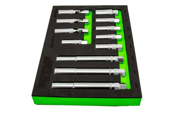 VIM Tools MSPM100 12-Piece 3/8" Drive Magnetic Spark Plug Master Set