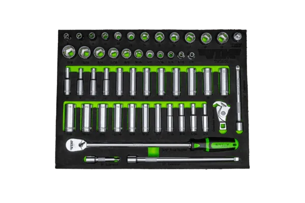VIM Tools SMS600 52-Piece 3/8" Drive Socket Master Set