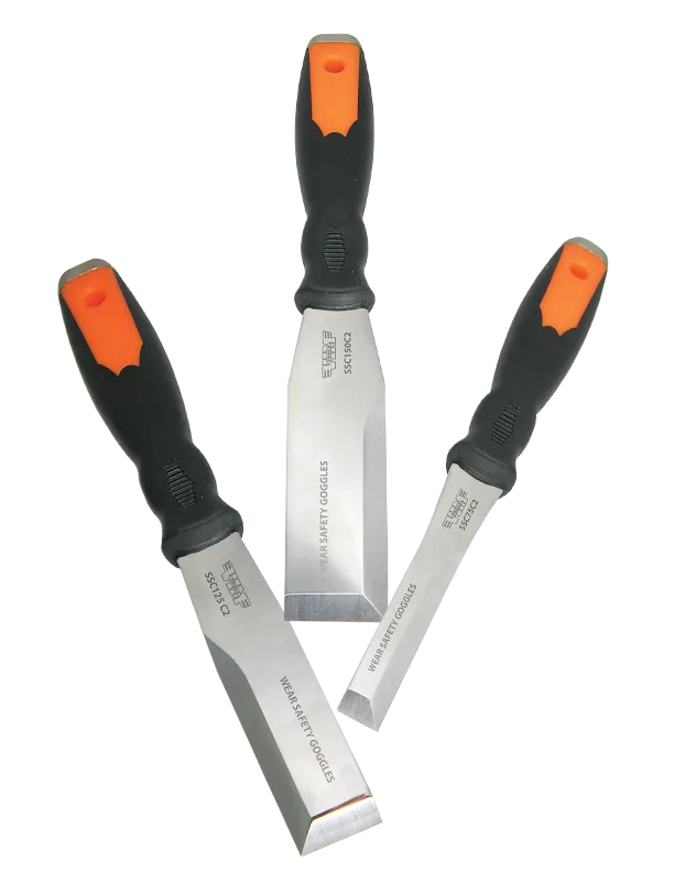 VIM Tools SSC100 3-Piece Stainless Dual-Bevel Striking Scraper Set