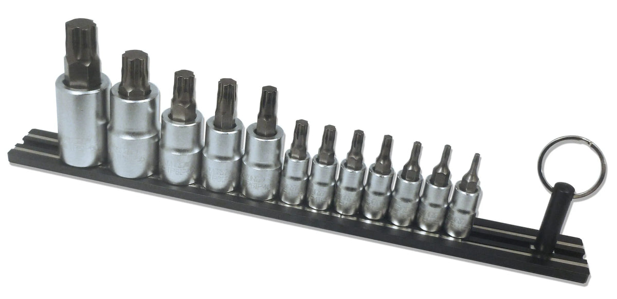 VIM Tools TMS-TXIP6 Elite 12-Piece Torx Plus 6 point Set, IP8 through IP60, package on a Black Magrail
