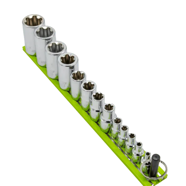 VIM Tools TMS-VSEP Elite 13-Piece Torx Plus Socket Set, EP4 through EP24, package on a Black Magrail