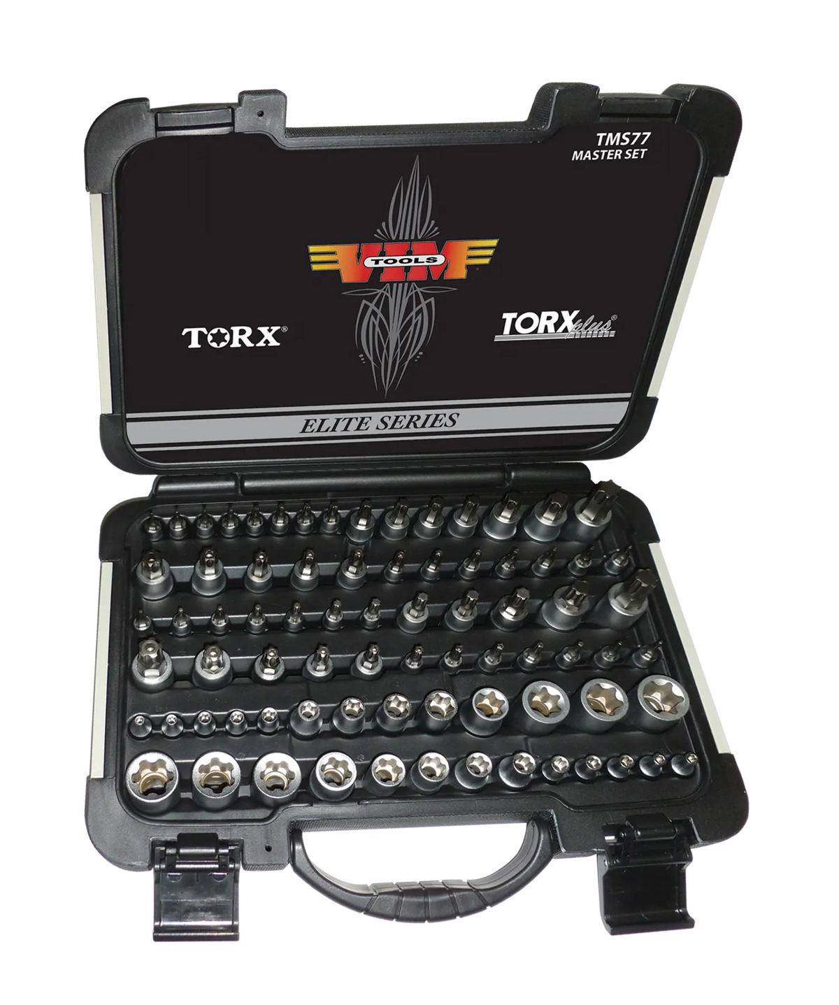 VIM Tools TMS77 77-Piece Torx & Torx Plus Master Driver and Socket Set