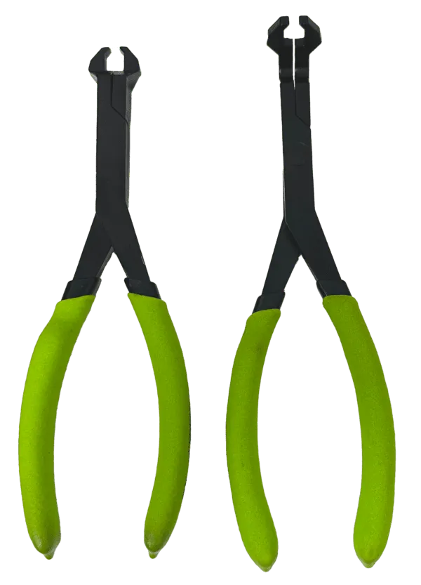 VIM Tools V2300 Push Pin Removal Pliers Set, includes V230straight and V231, 75 degree offset pliers