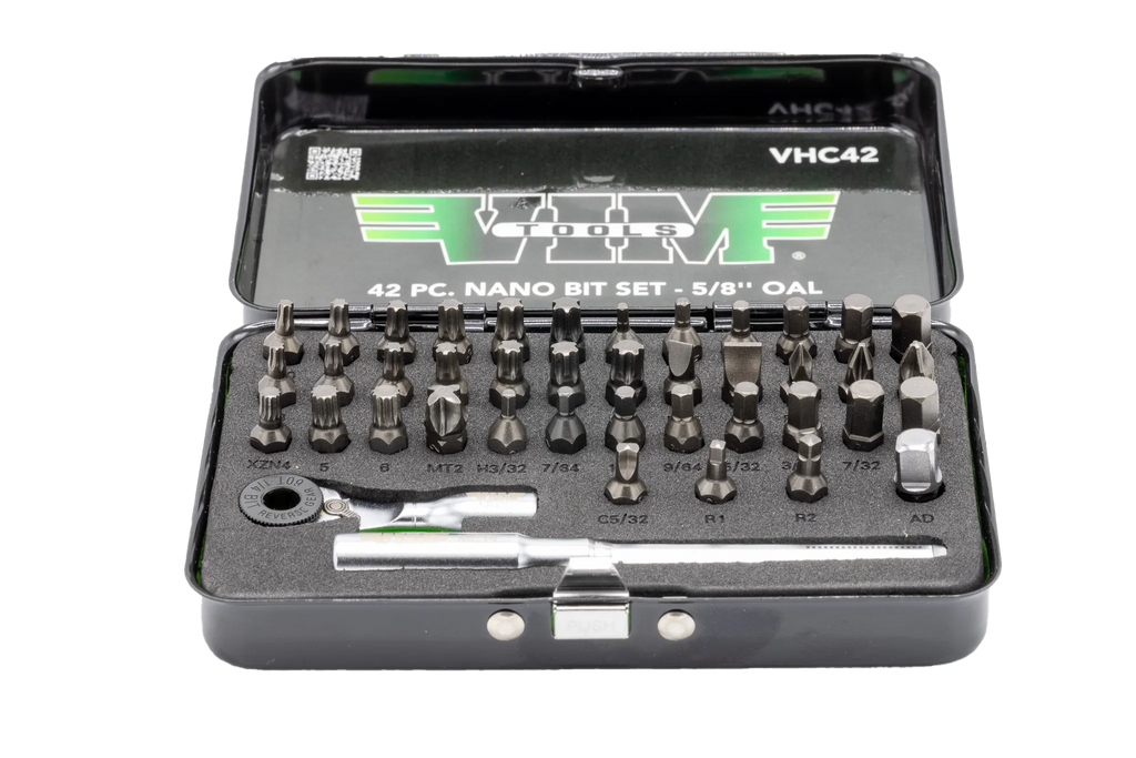 VIM Tools VHC42 42-Piece Nano Bit Set - 5/8" OAL - Tool Leaks