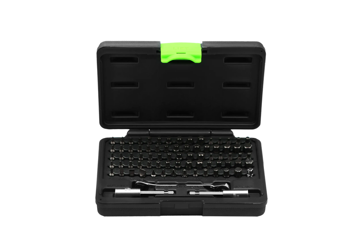 VIM Tools VHC77 Half Cut Master Bit Set, 77-Piece, 5/8" long bits, all Torx, Hex, XZN Phillips and flat