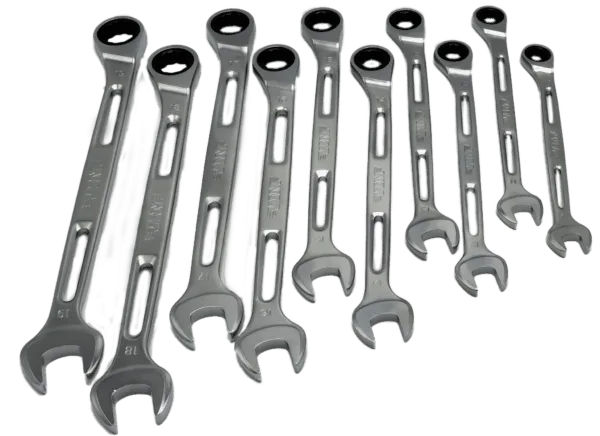 VIM Tools SAR100 10-Piece Slim Angled Ratcheting Wrench Set - Tool Leaks