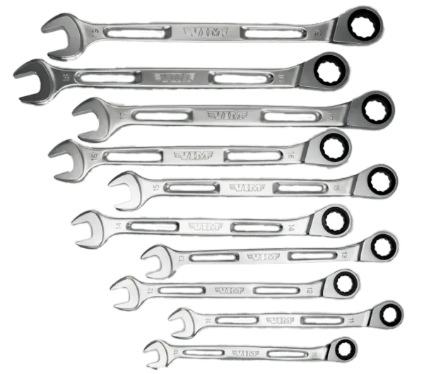 VIM Tools SAR100 10-Piece Slim Angled Ratcheting Wrench Set