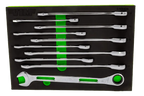 VIM Tools SAR100 10-Piece Slim Angled Ratcheting Wrench Set - Tool Leaks