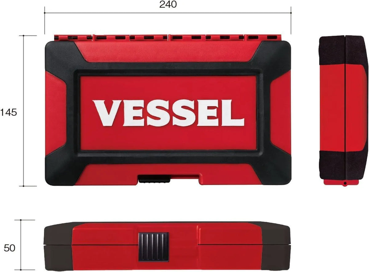 VESSEL HRW3002MW WOOD-COMPO 16-Piece 3/8" Drive Socket Wrench Set